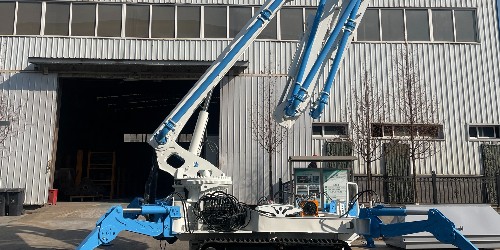 全地形灵活穿梭，科尼乐重工履带式混凝土布料机赋能高效施工